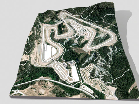 Circuito Parcmotor Castelloli Barcelona Espanha Modelo 3D
