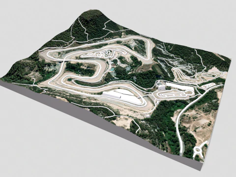 Circuito Parcmotor Castelloli Barcelona Espanha Modelo 3D