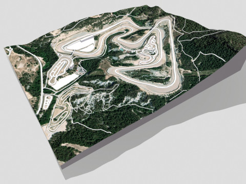 Parcmotor Castelloli Circuit Barcelona Spain Model 3D