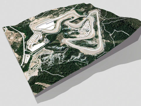 Circuito Parcmotor Castelloli Barcelona Espanha Modelo 3D