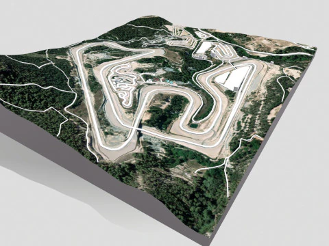 Circuito Parcmotor Castelloli Barcelona Espanha Modelo 3D