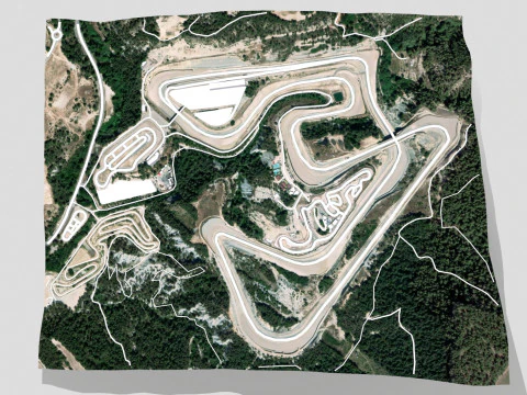 Circuito Parcmotor Castelloli Barcelona Espanha Modelo 3D