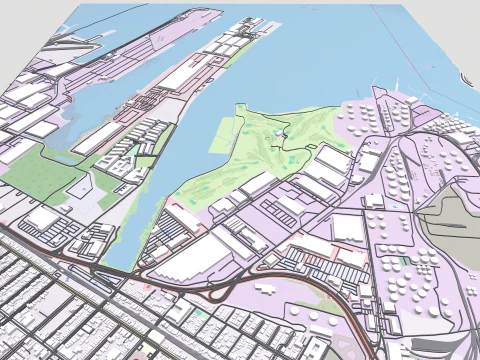 UPS Bayonne hub New Jersey USA 3D Model