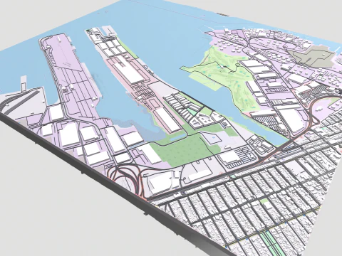UPS Bayonne hub New Jersey USA 3D Model