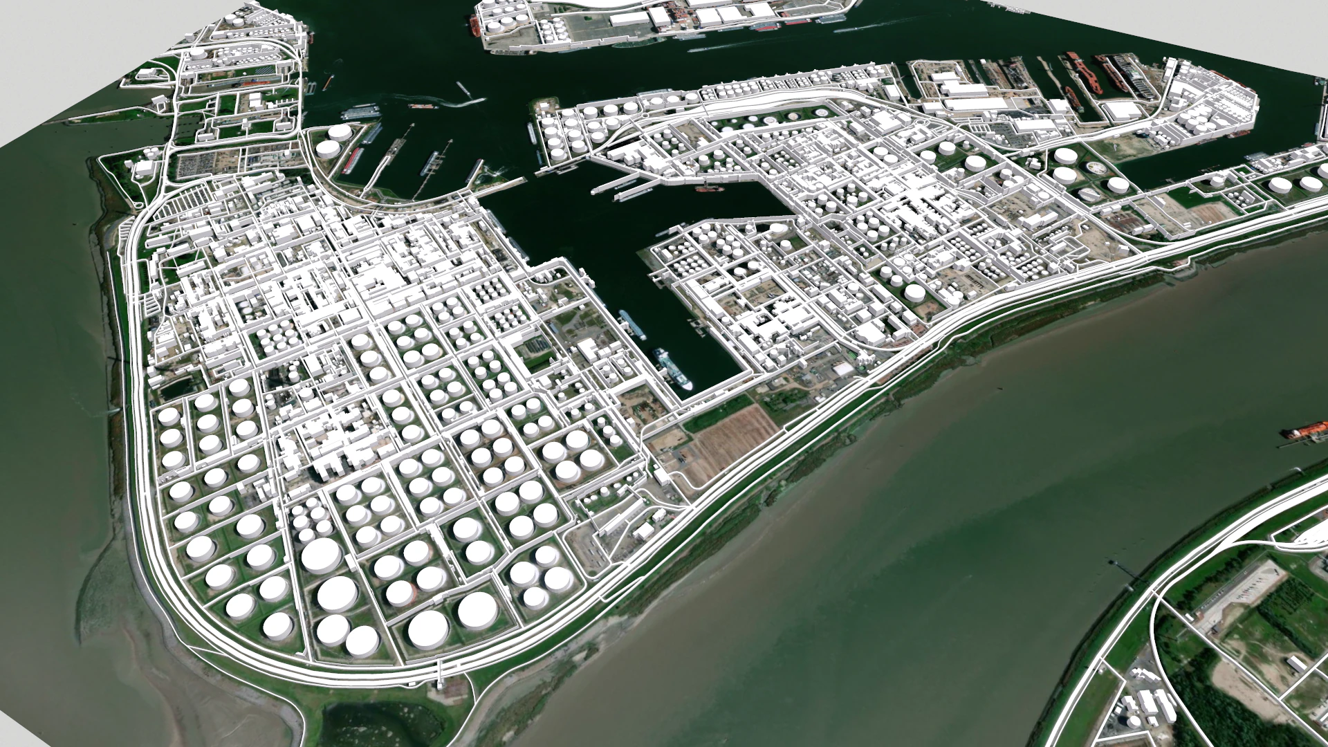 Haven 473A Port of Antwerpen Belgium 3D Model .c4d .max .obj .3ds .fbx .stl .blend 