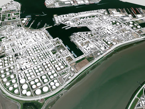 Haven 473A Port w Antwerpii, Belgia Model 3D