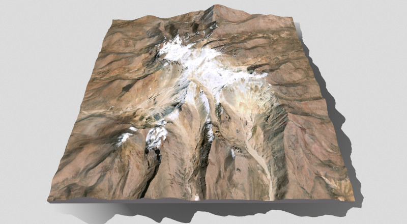 Volcano Sillajhuay Bolivia Chile Modelo 3D .c4d .max .obj .3ds .fbx .stl .blend