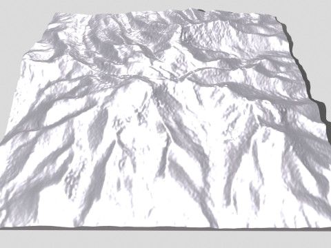 Volcano Sillajhuay Bolivia Chile Modelo 3D