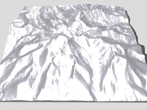 Volcano Sillajhuay Bolivia Chile 3D Model