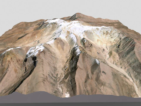 Volcano Sillajhuay Bolivia Chile 3D Model