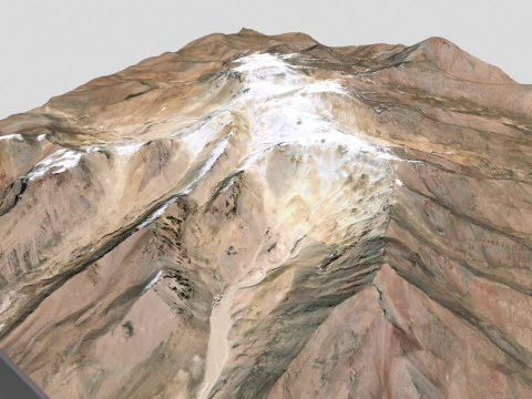 Volcano Sillajhuay Bolivia Chile 3D Model