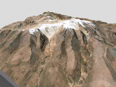 Volcano Sillajhuay Bolivia Chile 3D Model