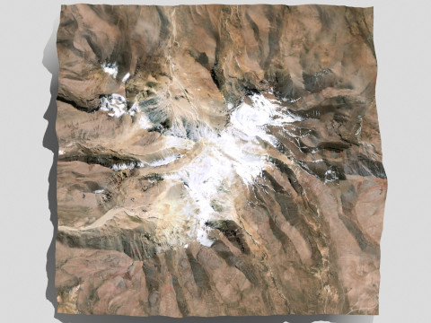 Volcano Sillajhuay Bolivia Chile Modelo 3D