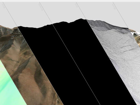 Volcano Sillajhuay Bolivia Chile 3D Model