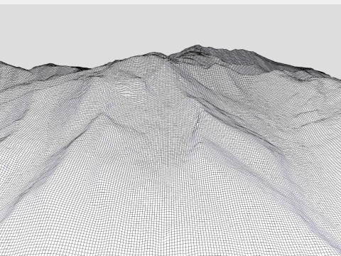 Volcano Sillajhuay Bolivia Chile 3D Model