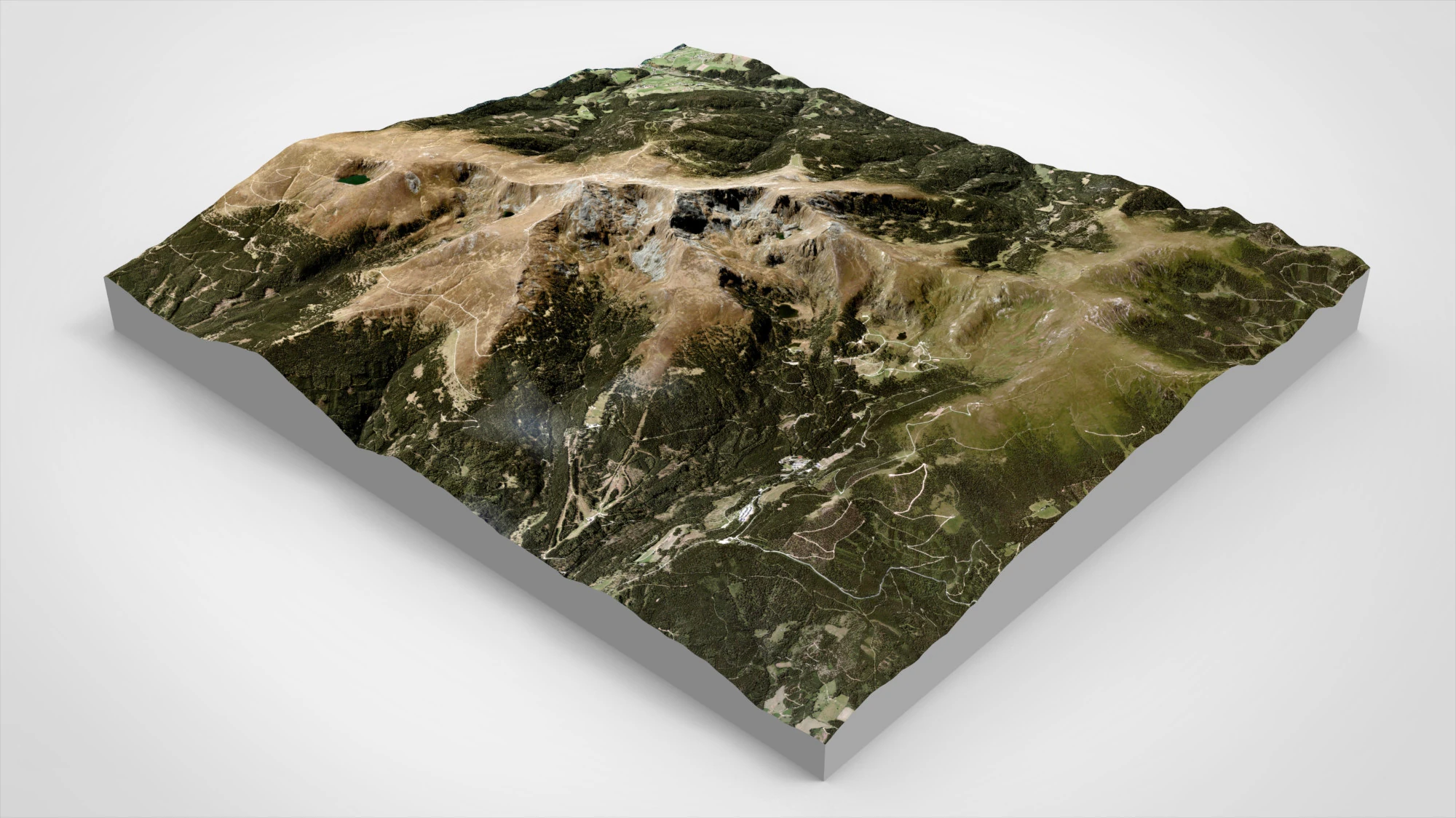 Mountain landscape The Zirbitzkogel Seetal Alps in Austria 3D Model .c4d .max .obj .3ds .fbx .stl .blend 