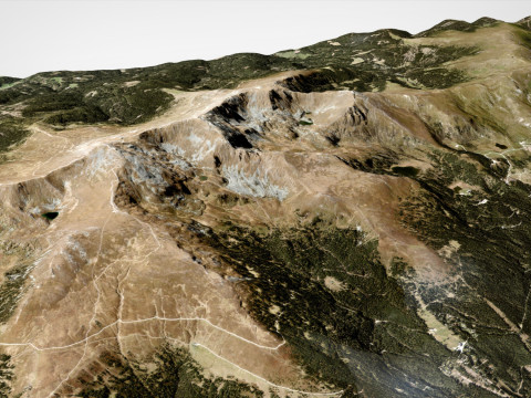 Mountain landscape The Zirbitzkogel Seetal Alps in Austria Modelo 3D