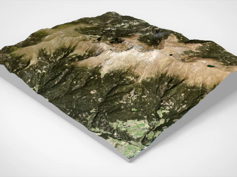 Mountain landscape The Zirbitzkogel Seetal Alps in Austria 3D Model