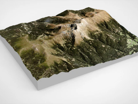 Mountain landscape The Zirbitzkogel Seetal Alps in Austria 3D Model