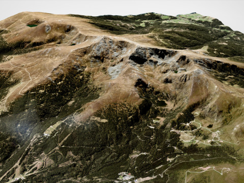 Mountain landscape The Zirbitzkogel Seetal Alps in Austria Modelo 3D