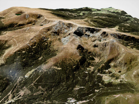Mountain landscape The Zirbitzkogel Seetal Alps in Austria 3D Model