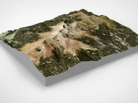 Mountain landscape The Zirbitzkogel Seetal Alps in Austria 3D Model