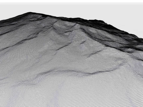 Mountain landscape The Zirbitzkogel Seetal Alps in Austria 3D Model