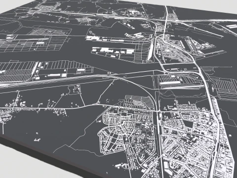 Cityscape Zeebrugge Belgium 3D Model