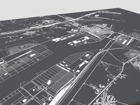 Cityscape Zeebrugge Belgium 3D Model