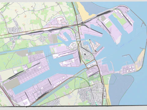 Cityscape Zeebrugge Belgium 3D Model