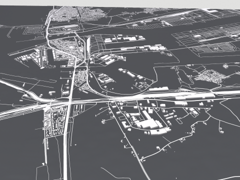 Cityscape Zeebrugge Belgium Modelo 3D