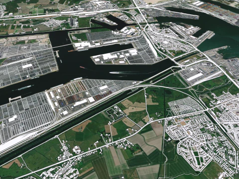 Cityscape Zeebrugge Belgium 3D Model
