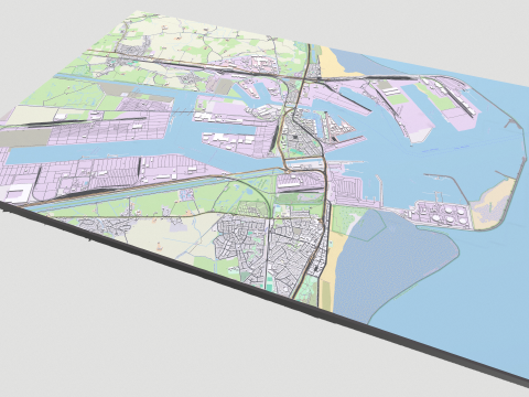 Cityscape Zeebrugge Belgium Modelo 3D