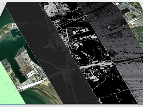 Cityscape Zeebrugge Belgium 3D Model