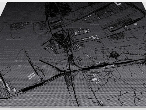 Cityscape Zeebrugge Belgium 3D Model