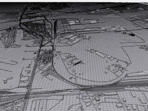 Cityscape Zeebrugge Belgium Modelo 3D