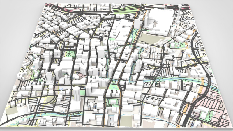 Cityscape San Antonio Texas USA 3D 모델 .c4d .max .obj .3ds .fbx .stl .blend