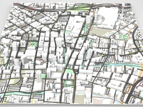 Pejzaż miejski San Antonio w Teksasie, USA Model 3D