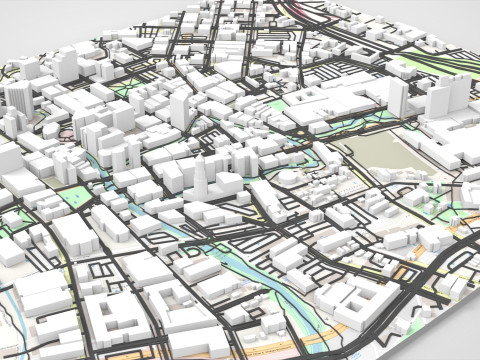 Cityscape San Antonio Texas USA 3D 모델