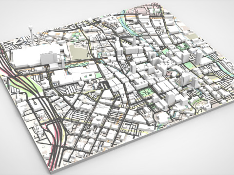 Cityscape San Antonio Texas USA 3D 모델