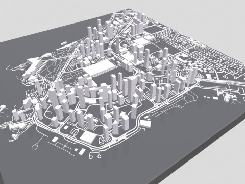 Cityscape Doha Qatar 3Dモデル