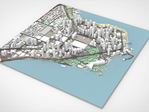 Cityscape Doha Qatar 3Dモデル