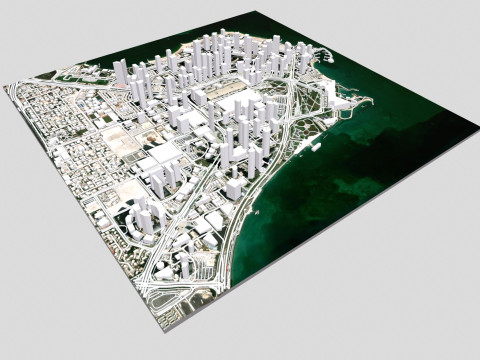 Cityscape Doha Qatar 3Dモデル