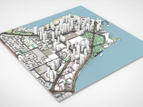 Cityscape Doha Qatar 3Dモデル