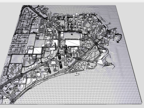 Cityscape Doha Qatar 3Dモデル