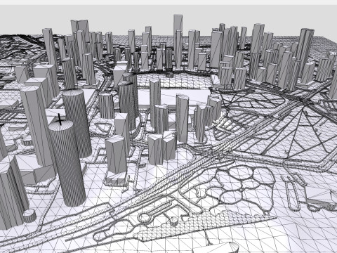 Cityscape Doha Qatar 3Dモデル