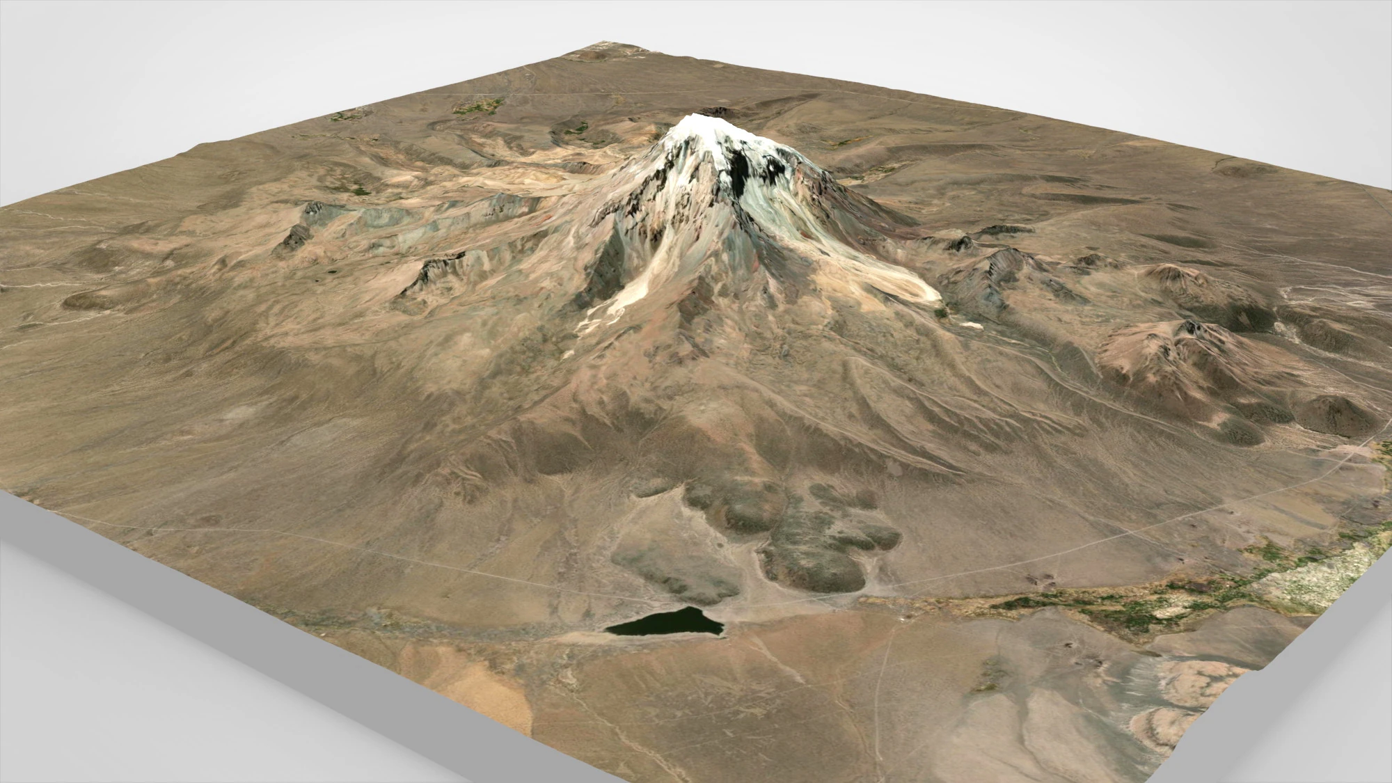 Stratovolcano Sajama Bolivia 3D Model .c4d .max .obj .3ds .fbx .stl .blend 