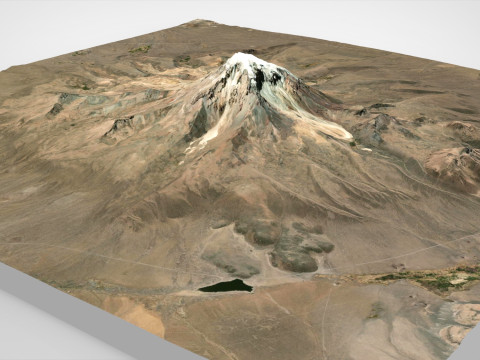 Stratovolcano Sajama Bolivia 3D 모델