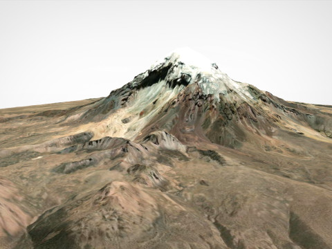 Stratovolcano Sajama Bolivia Modelo 3D