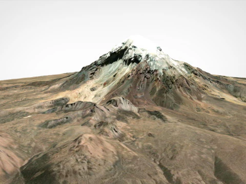 Stratovolcano Sajama Bolivia 3D Model